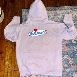 HELLRAZOR SWEETNESS PULLOVER LAVENDER HOODIE SIZE M
